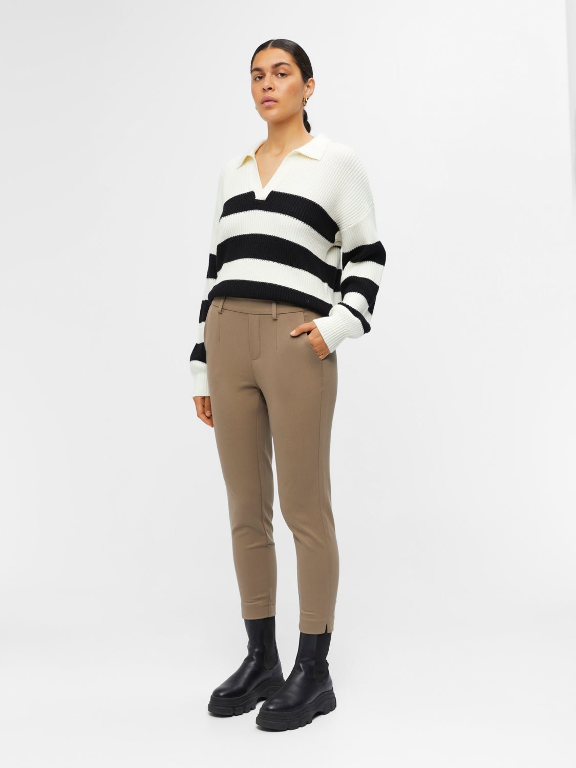 OBJLISA Pants - Fossil - VERO MODA & VILA Bergvik